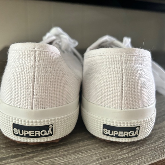 Superga Canvas White Tennis Shoe Sneaker - Picture 6 of 7